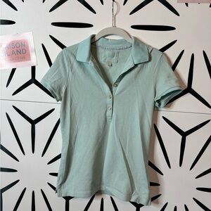 Banana Republic Annie Short Sleeve Polo Blue Women’s Size XS